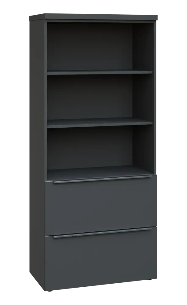 SIN 5 - 82ZN kancelářská skříň, 2-zásuvková/nika, 1820x800x400, antracit